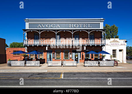 Gold war in Avoca im Jahre 1852 entdeckt und trinken Anlagen wie die Avoca hat ein Brüllender Handel auf den Goldfeldern. Stockfoto