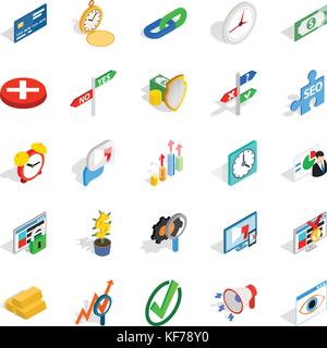 Swap Symbole gesetzt, isometrische Stil Stock Vektor