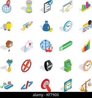 Exchange Symbole gesetzt, isometrische Stil Stock Vektor