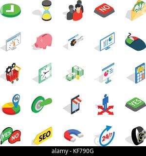 Interchange Symbole gesetzt, isometrische Stil Stock Vektor