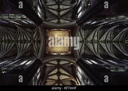 Decke und gerippten Bögen der Westminster Abbey. London. UK Stockfoto