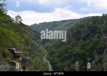 Tallulah Gorge State Park und die sanften Täler in der Ferne Stockfoto