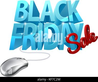 Black Friday Verkauf Computer Maus Zeichen Stock Vektor