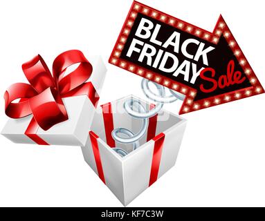 Box Spring Black Friday Sale Sign Stock Vektor