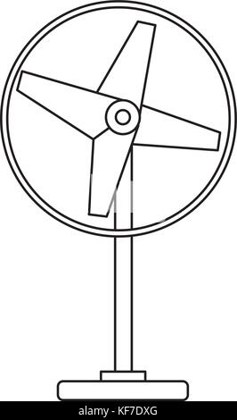 Fan-Symbol auf weißem Hintergrund-Vektor-illustration Stock Vektor