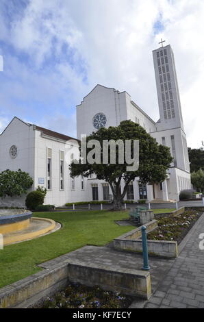 St. Johns Kathedrale, ein Gebäude im Art-Deco-Stil in Napier, Neuseeland. Die Stadt wurde im Art Deco Stil nach dem verheerenden Erdbeben wieder aufgebaut. Stockfoto