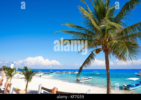 Strand in Puerto Morelos Riviera Maya Maya in Mexiko Stockfoto