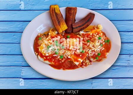 Motulenos Eier Frühstück von Mexiko in Riviera Maya Stockfoto