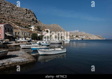 Fischerboote an pedi Bucht Stockfoto