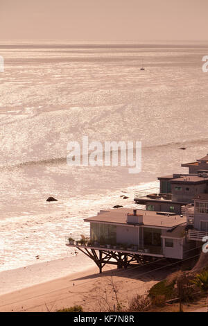 Usa, California, Malibu, ein Luftbild von malibu Haus am Meer Stockfoto
