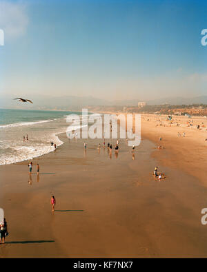 Usa, Kalifornien, Santa Monica, Los Angeles, Blick auf Santa Monica State Beach vom Santa Monica Pier Stockfoto