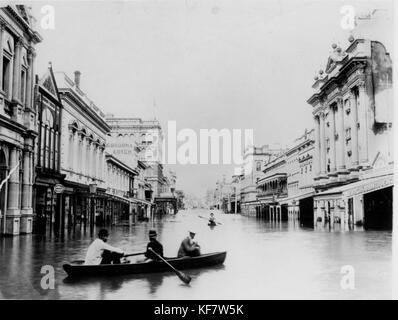 1893 Brisbane Flut Queen St Stockfoto