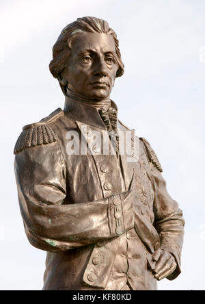 Statue von Admiral Lord Horatio Nelson, Grand Parade, Portsmouth, Portsmouth, Hampshire, England, Großbritannien Stockfoto