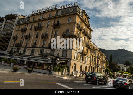 Hotel Metropole Suisse, Piazza Camillo Benso Conte di Cavour, 19, 22100 Como, Italien Stockfoto