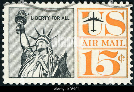 Briefmarke - US Air Mail Stockfoto