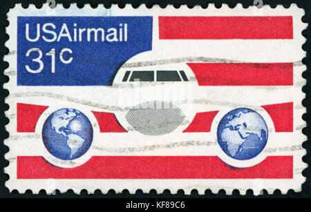 USA Airmail - Briefmarke Stockfoto