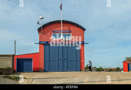 Caister Rettungsboot Station an der Küste von Norfolk england Stockfoto