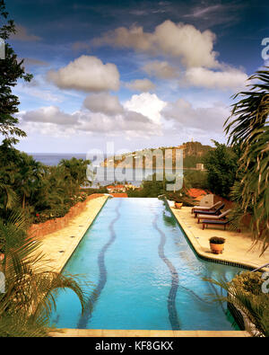 Nicaragua, San Juan del Sur, der Pool im Hotel Pelican Augen oder Piedras Olas Stockfoto