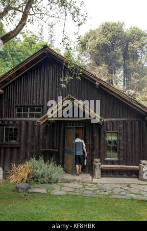 Usa, Oregon, wild und Scenic Rogue River in den Medford Bezirk, Details auf dem schwarzen Balken Lodge Stockfoto