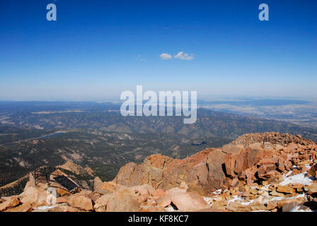 Blick von Pikes Peak Colorado im Herbst Stockfoto