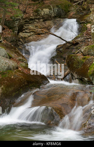 Loon Teich Berg Kaskaden entlang Horner Bach in Woodstock, New Hampshire usa in den Frühlingsmonaten. Stockfoto