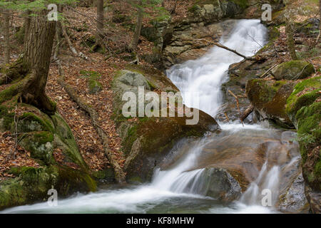 Loon Teich Berg Kaskaden entlang Horner Bach in Woodstock, New Hampshire usa in den Frühlingsmonaten. Stockfoto