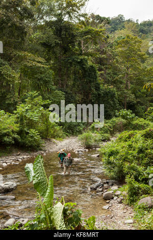 Philippinen, Palawan, Barangay region, wandern Sie durch den Dschungel der Bataker in kalakwasan Dorf zu besuchen Stockfoto