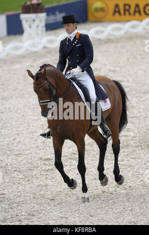 Edward Gal (NED) Reiten Group 4 Securicor Lingh - World Equestrian Games, Aachen - 23. August 2006, Dressur Grand Prix Stockfoto