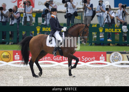 Edward Gal (NED) Reiten Group 4 Securicor Lingh - World Equestrian Games, Aachen - 23. August 2006, Dressur Grand Prix Stockfoto