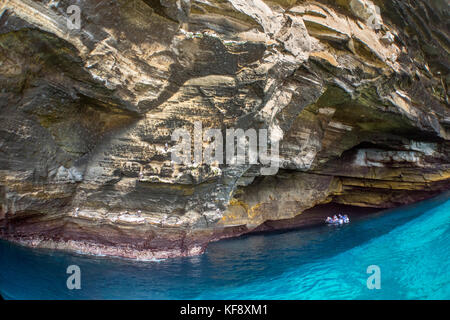 Galapagos, Ecuador, die Insel Isabela, Punta vicente Roca, die Erkundung der dramatischen vulkanischen Küstenlinie Stockfoto