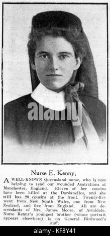 1 109892 Krankenschwester Elizabeth Kenny fotografiert in 1915 Stockfoto