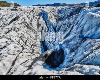 Schmelzende Gletscher im Sommer von Island. Stockfoto