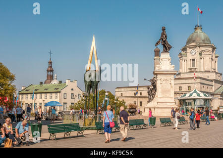 Terrasse Dufferin, obere Stadt, Altstadt, Quebec, Kanada Stockfoto