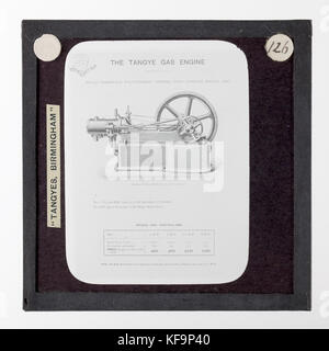 Laterne Folie Tangyes Ltd, Gas Beschreibung des Motors, um 1910 Stockfoto