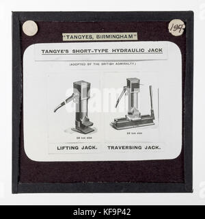 Laterne Folie Tangyes Ltd, Wagenheber, um 1910 Stockfoto