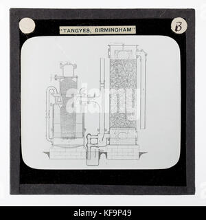 Laterne Folie Tangyes Ltd, Saug Gasproduzenten, um 1910 Stockfoto