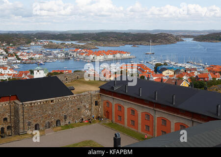 Blick über Marstrand aus der Festung Carlsten Stockfoto