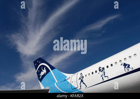 Schwanz er Novespace CNES Zero-G Airbus A300 B2 im Static Display auf der Paris Airshow Salon 2007 - le-Bourget geparkt Stockfoto