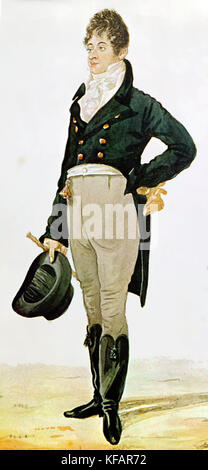 George Bryan Brummell 'Beau', iconic Abbildung in Regency England Stockfoto