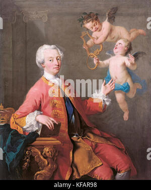 Porträt von Frederick, Prinz von Wales, dem Erben des britischen Throns von 1727 bis zu seinem Tod. Er war der älteste Sohn von George II. Von Großbritannien und Caroline von Ansbach sowie der Vater von König George III Stockfoto