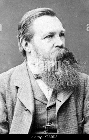 Friedrich Engels, deutscher Philosoph, Wissenschaftler, Mitbegründer der marxistischen Theorie Stockfoto