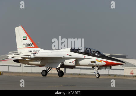 Südkorea - Air Force RoKAF KAI T-50 Golden Eagle auf der Dubai Airshow 2007 Rollen Stockfoto