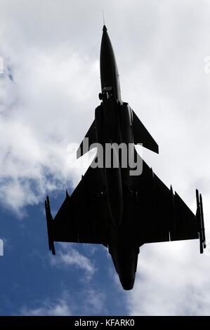 Schwedische Luftwaffe Saab JAS-39 Gripen C auf Final-Ansatz für Kirkbymoorside Stockfoto