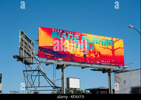 Plakat für den Film Blade Runner 2049 in Los Angeles, CA Stockfoto