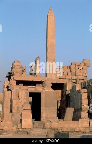 Ägypten, karnak. Großen Tempel des Ammon. Obelisk Stockfoto