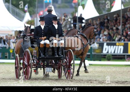 Chester C Weber (USA), World Equestrian Games, Aachen, 30. August 2006, Fahren Dressur Stockfoto