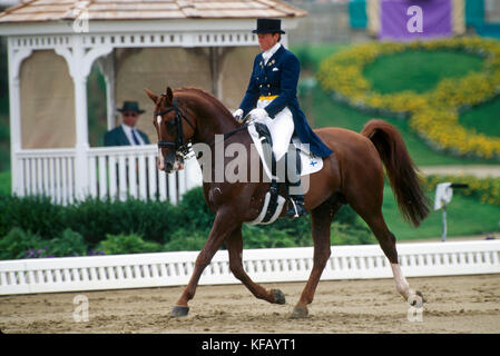 Die Olympischen Spiele in Atlanta 1996, Kyra Kyrklund (FIN) Reiten Flyinge Amiral Stockfoto