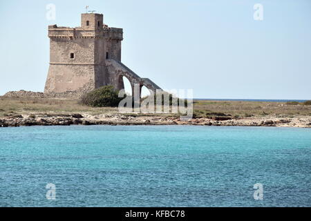 Küste in der Nähe von Porto Cesareo in Salento, Apulien, Italien Stockfoto