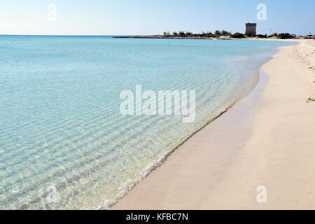 Küste in der Nähe von Porto Cesareo in Salento, Apulien, Italien Stockfoto