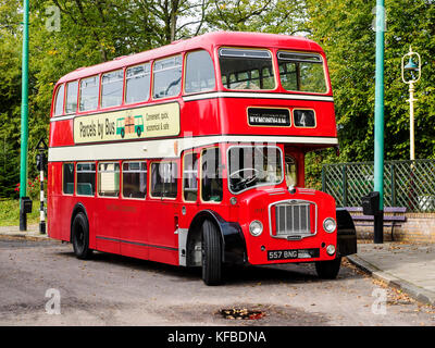 Östlichen Grafschaften Omnibus Company 1964 Bristol Lodekka FL Bus an der East Anglian Transport Museum im Carlton Colville in der Nähe von Lowestoft. Stockfoto